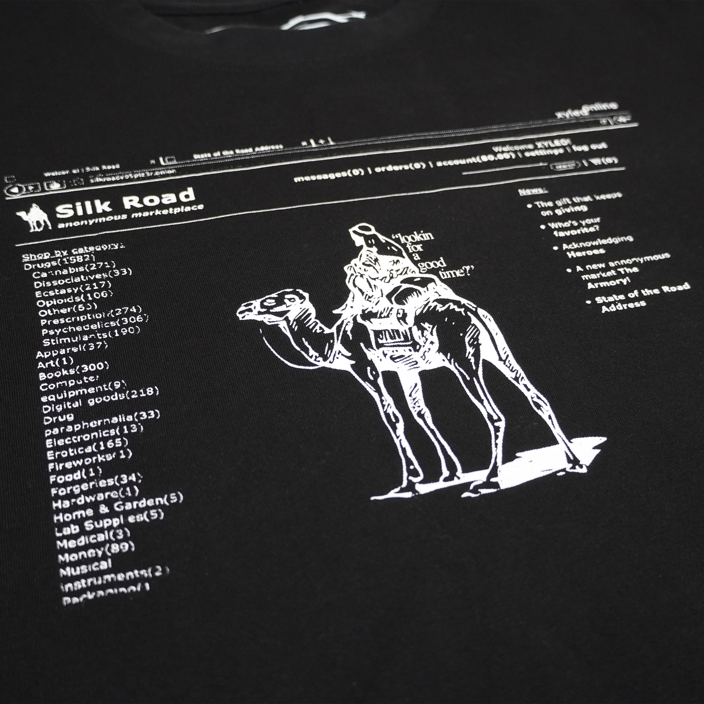 SILK ROAD WEBSITE TEE