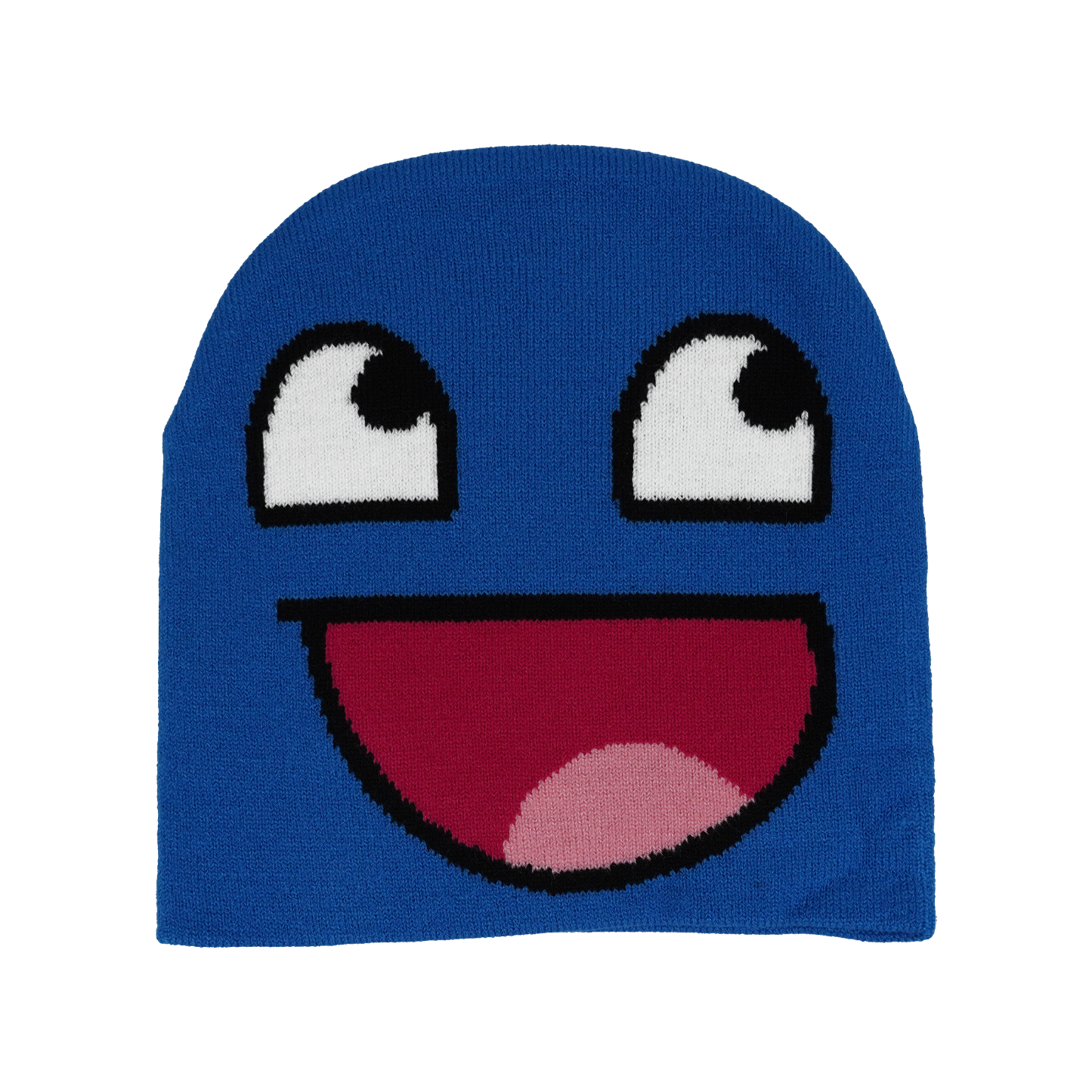 BLUE EPIC FACE KNIT BEANIE