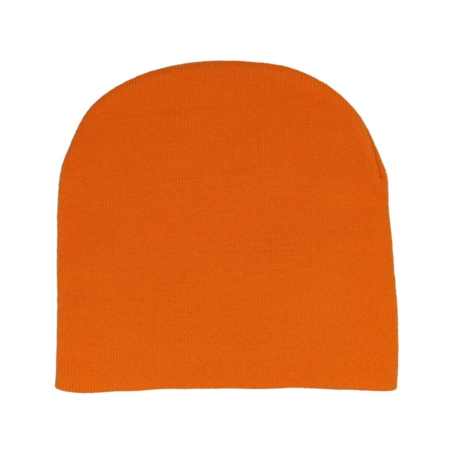 ORANGE EPIC FACE KNIT BEANIE