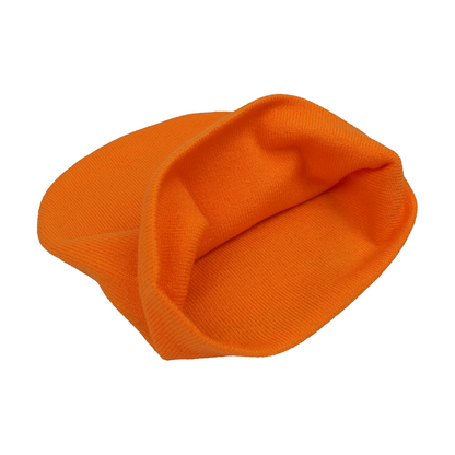 ORANGE EPIC FACE KNIT BEANIE