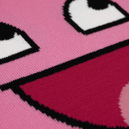 PINK EPIC FACE KNIT BEANIE