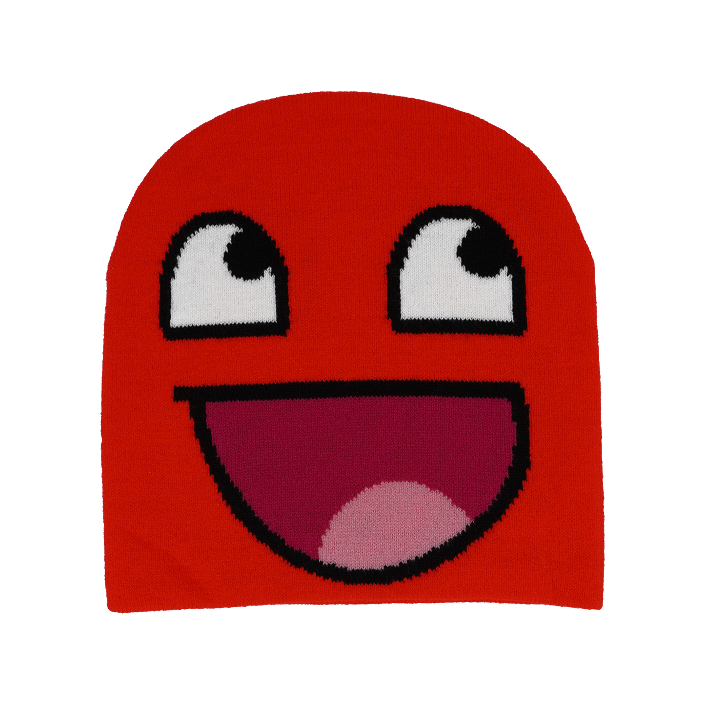 RED EPIC FACE KNIT BEANIE